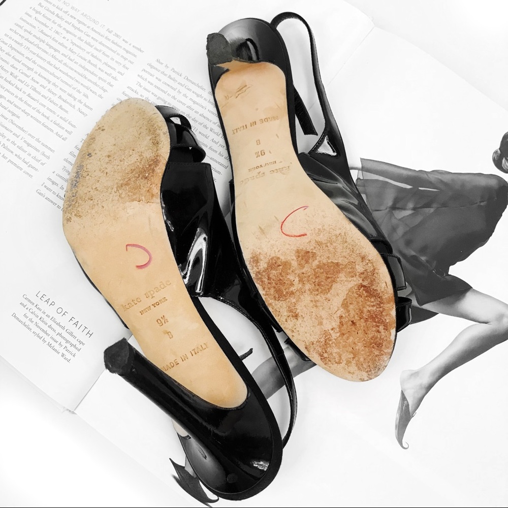 Kate spade black patent leather pumps - Picture 2 of 3
